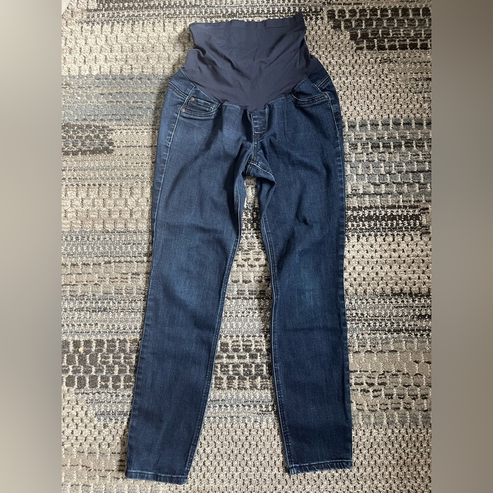 Indigo Blue Straight Leg Maternity Jeans Size Medium